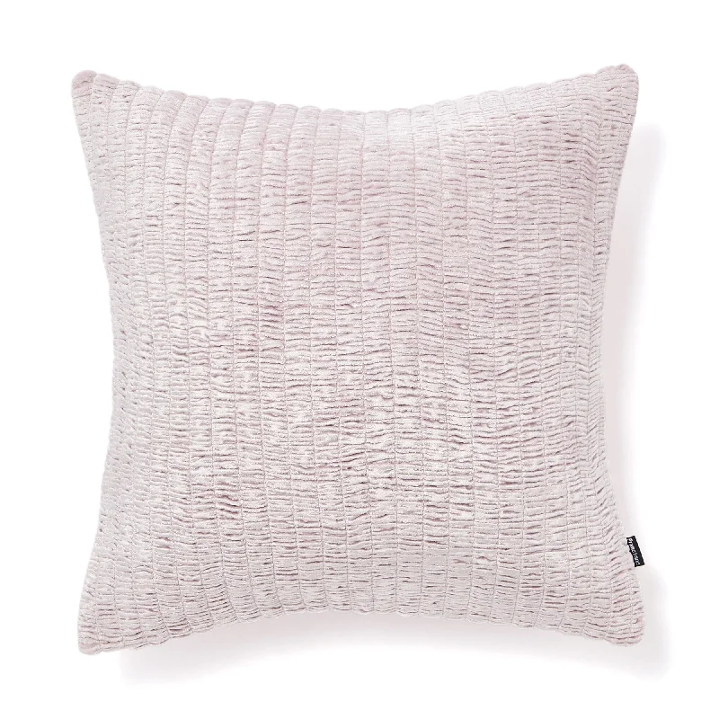 Velvet Gather Cushion Cover 450 X 450 Light Purple