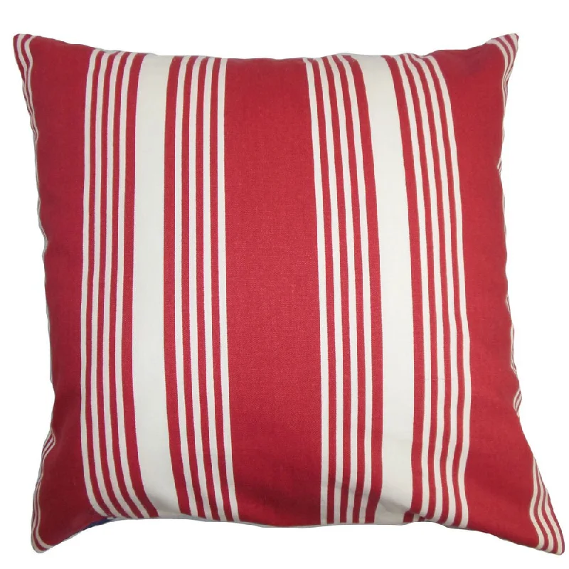 Perri Stripes Euro Sham Red White