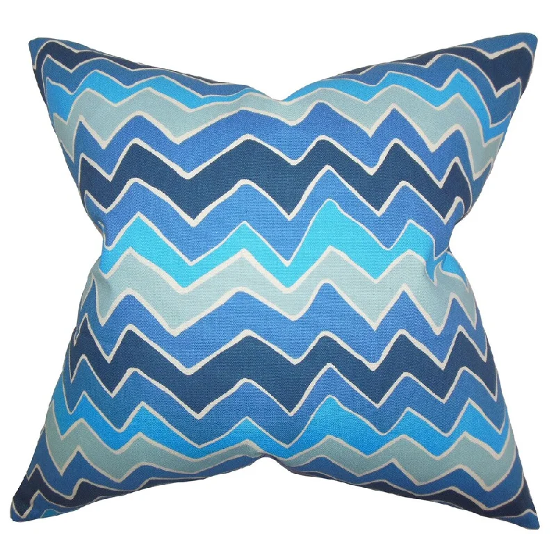 Achsah Zigzag Euro Sham Arctic Blue