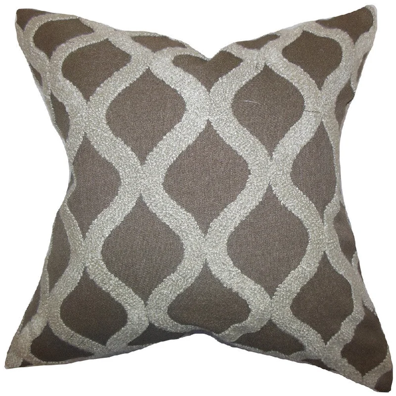 Katell Geometric Euro Sham Brown