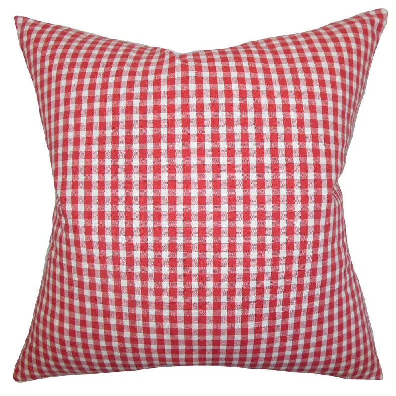 Jhode Plaid Euro Sham Red