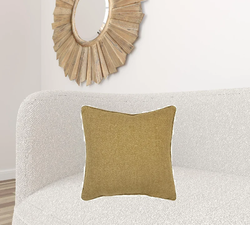 Gold Solid Classic Decorative Throw Pillow