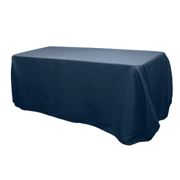 90"x156" Rectangular Oblong Polyester Tablecloth - Navy Blue