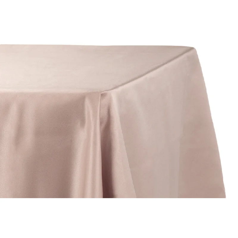 Lamour Satin 90"x156" Rectangular Oblong Tablecloth - Taupe