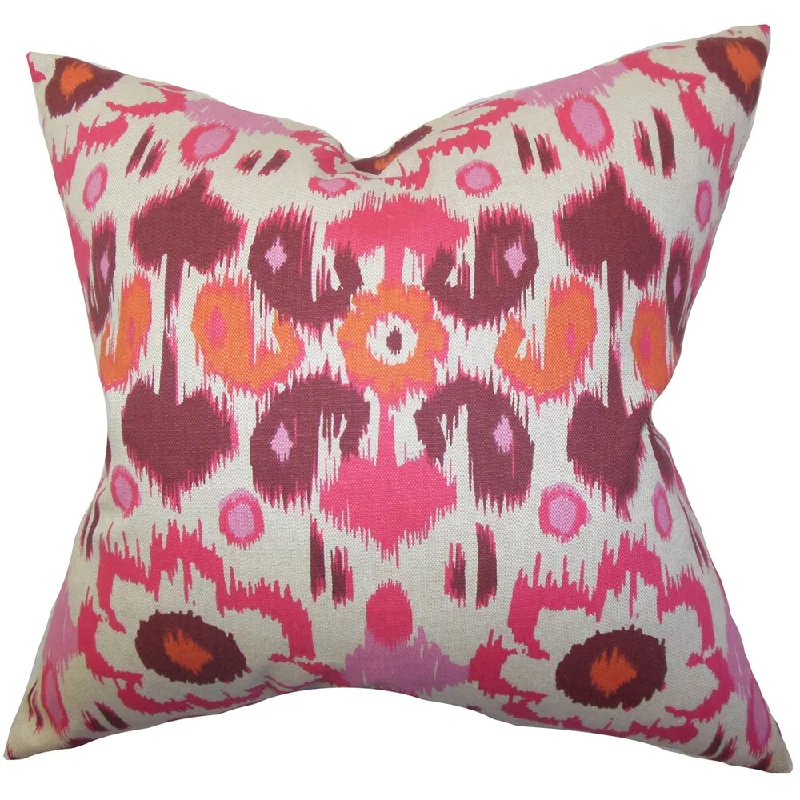 Querida Ikat Euro Sham Pink