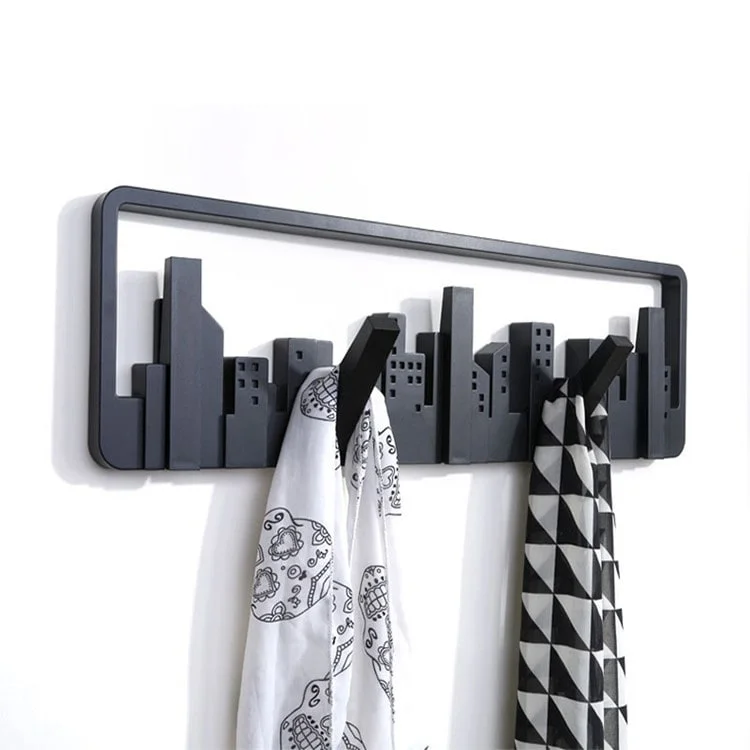 Wall-mounted Coat Hook,Piano Shape Artistic Coat Rack - Black