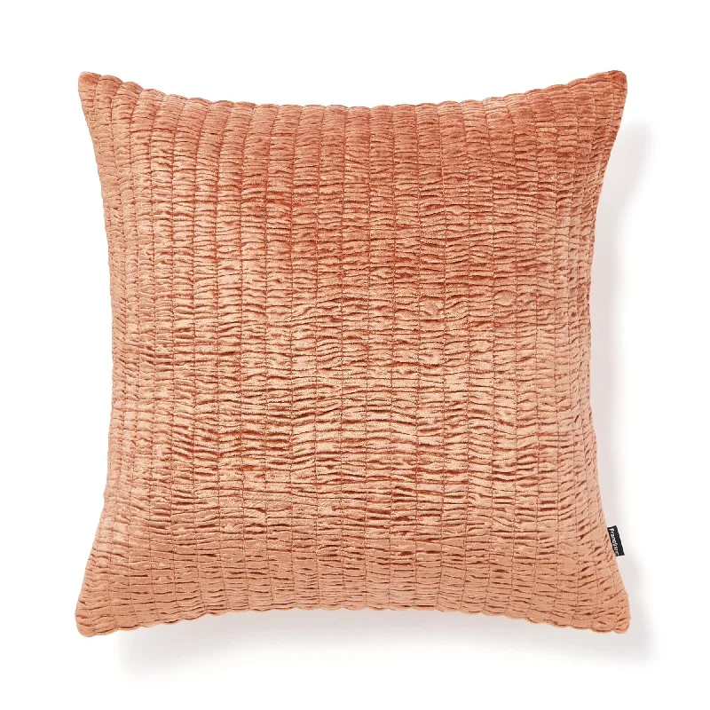 Velvet Gather Cushion Cover 450 X 450 Orange