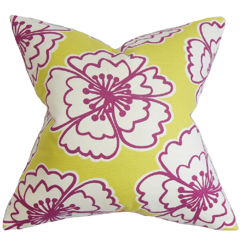 Winslet Floral Euro Sham Yellow