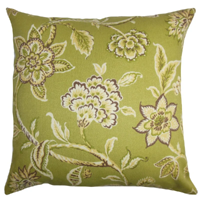 Walcott Floral Outdoor Euro Sham Green