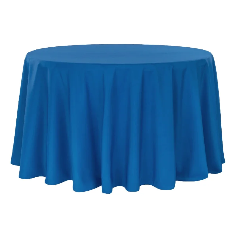 Polyester 120" Round Tablecloth - Royal Blue