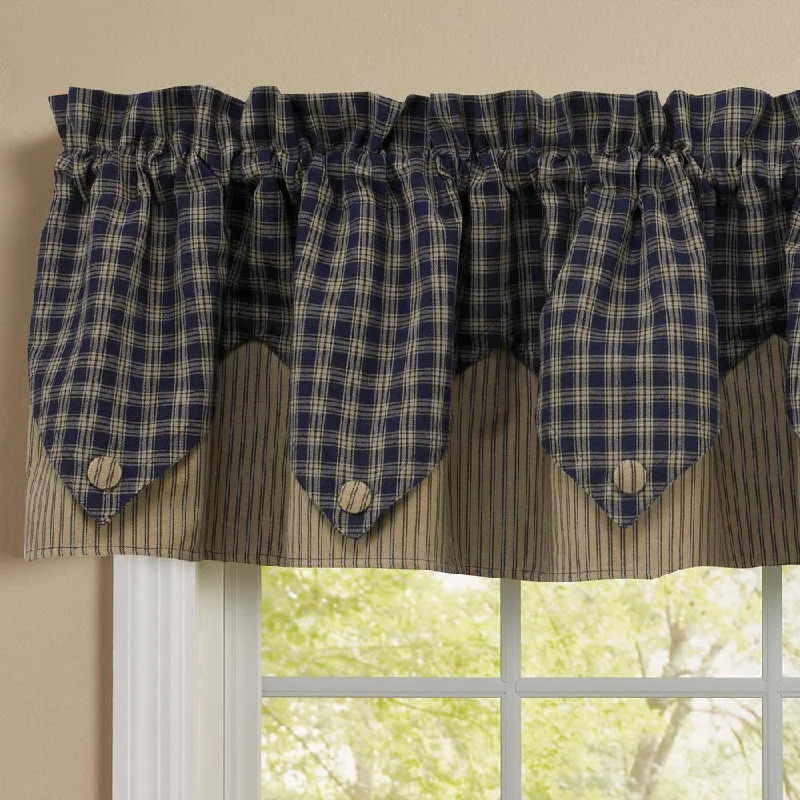 Sturbridge Navy Valance - Point Park Designs