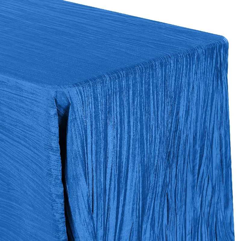 Accordion Crinkle Taffeta 90"x132" Rectangular Tablecloth - Royal Blue