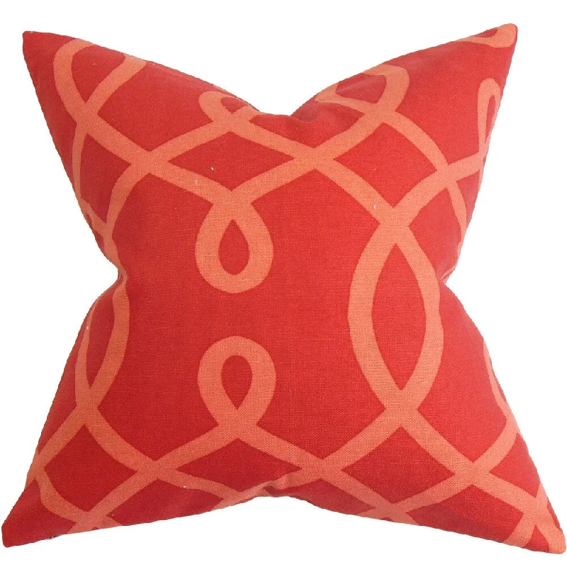 Chloris Geometric Euro Sham Red