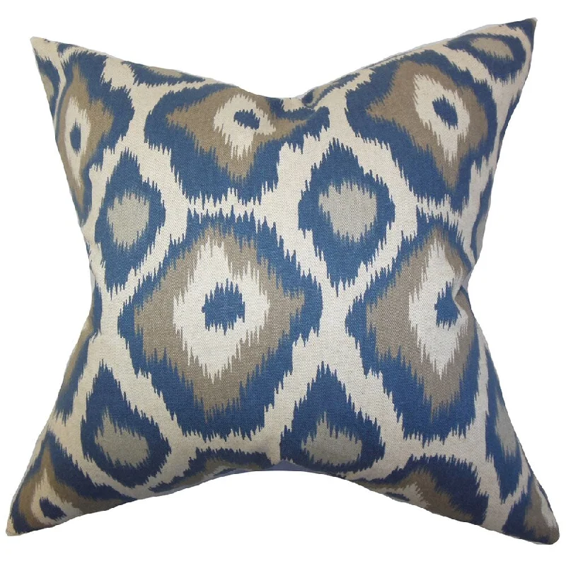 Becan Ikat Euro Sham Blue