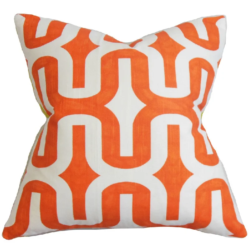 Jaslene Geometric Euro Sham Orange