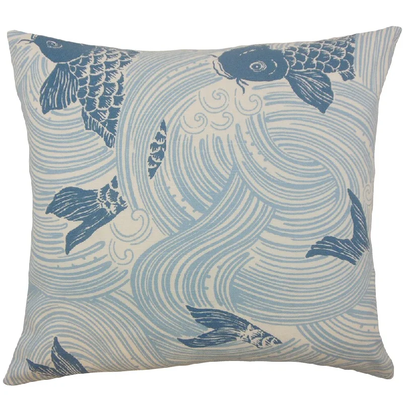 Ailies Graphic Euro Sham Ocean