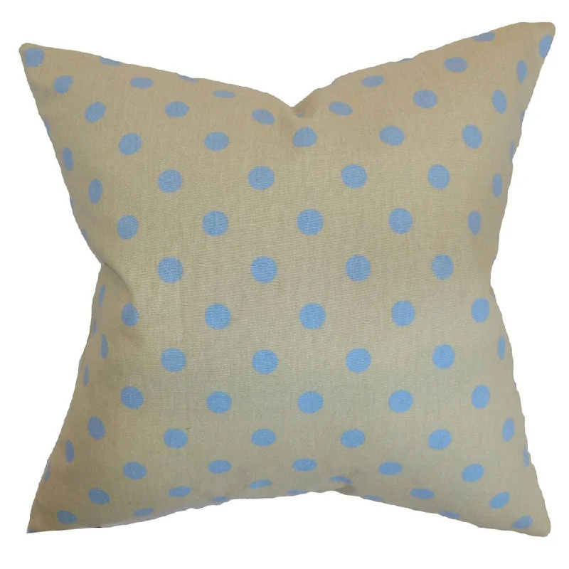 Nancy Polka Dots Euro Sham Gray Blue