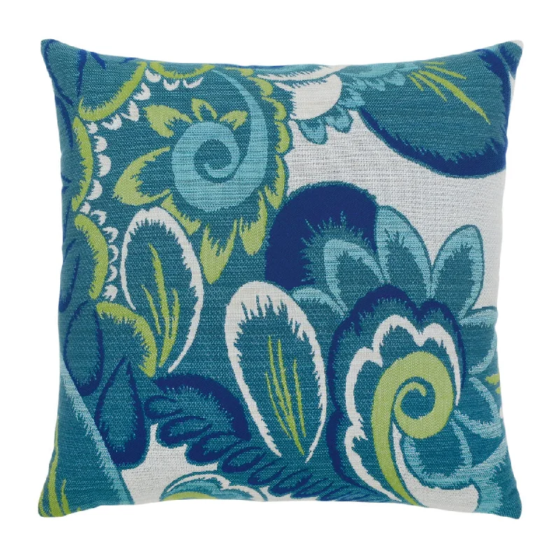 20" Square Elaine Smith Pillow  Floral Wave