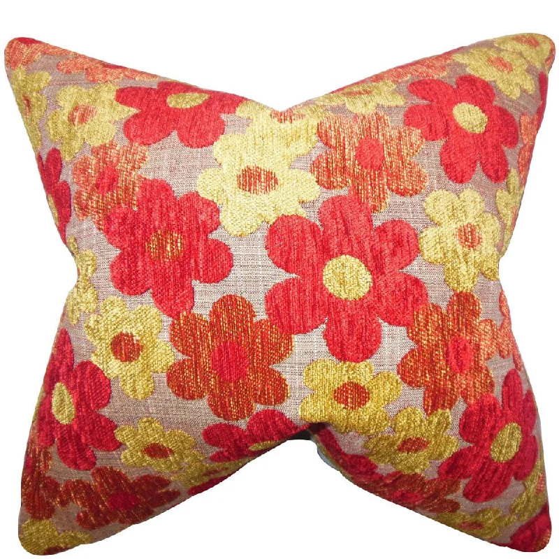 Parvaiz Floral Euro Sham Red