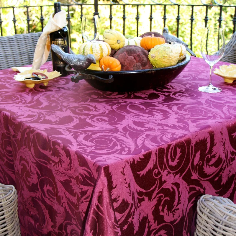 Square Melrose Damask Tablecloth