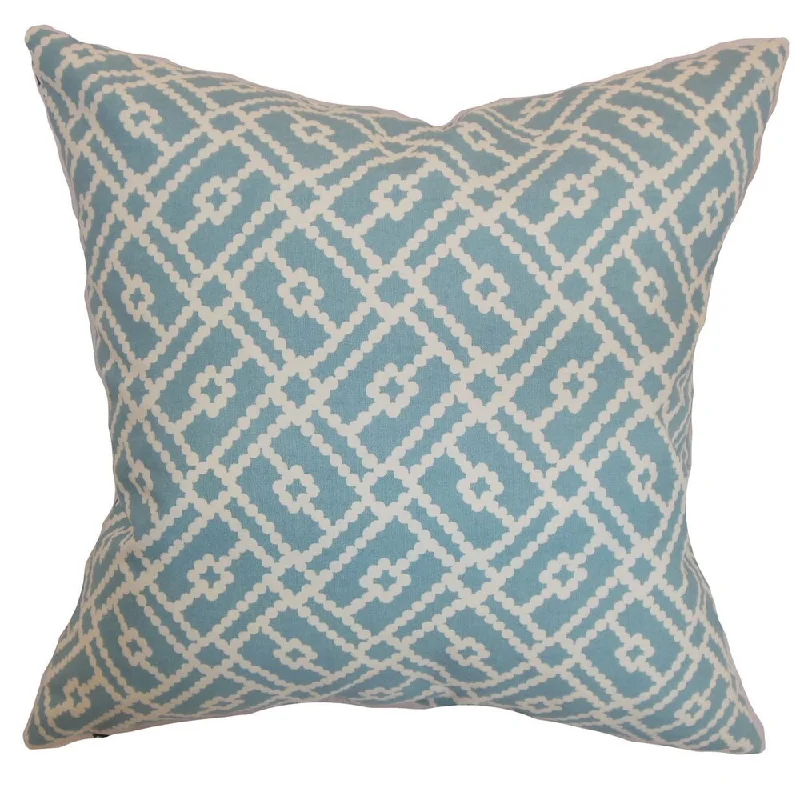 Majkin Geometric Euro Sham Turquoise