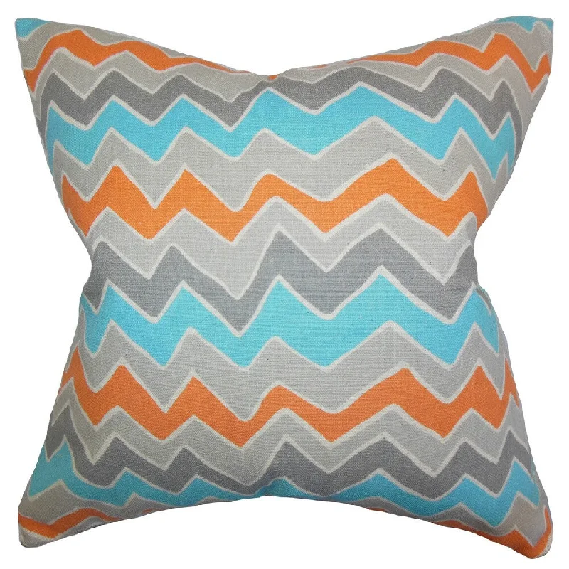 Achsah Zigzag Euro Sham Grey Orange