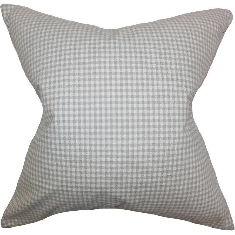 Xandy Plaid Euro Sham Grey