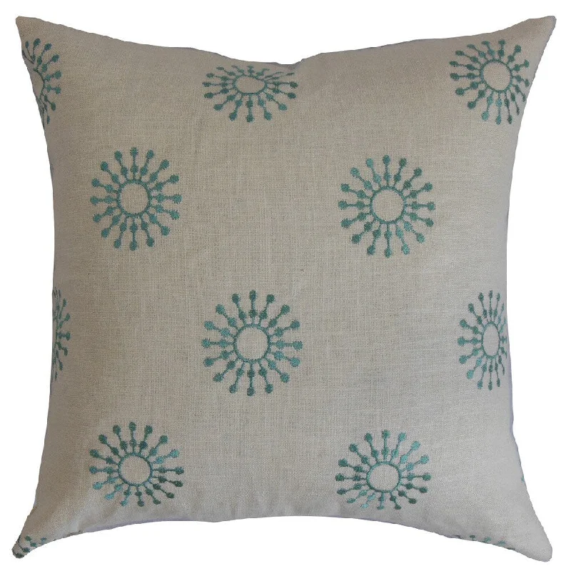 Irece Floral Euro Sham Aqua