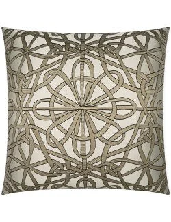 Elegance Jacquard Knots Pillow-Taupe