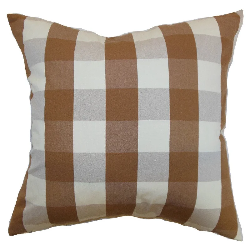 Kamuela Plaid Euro Sham Brown