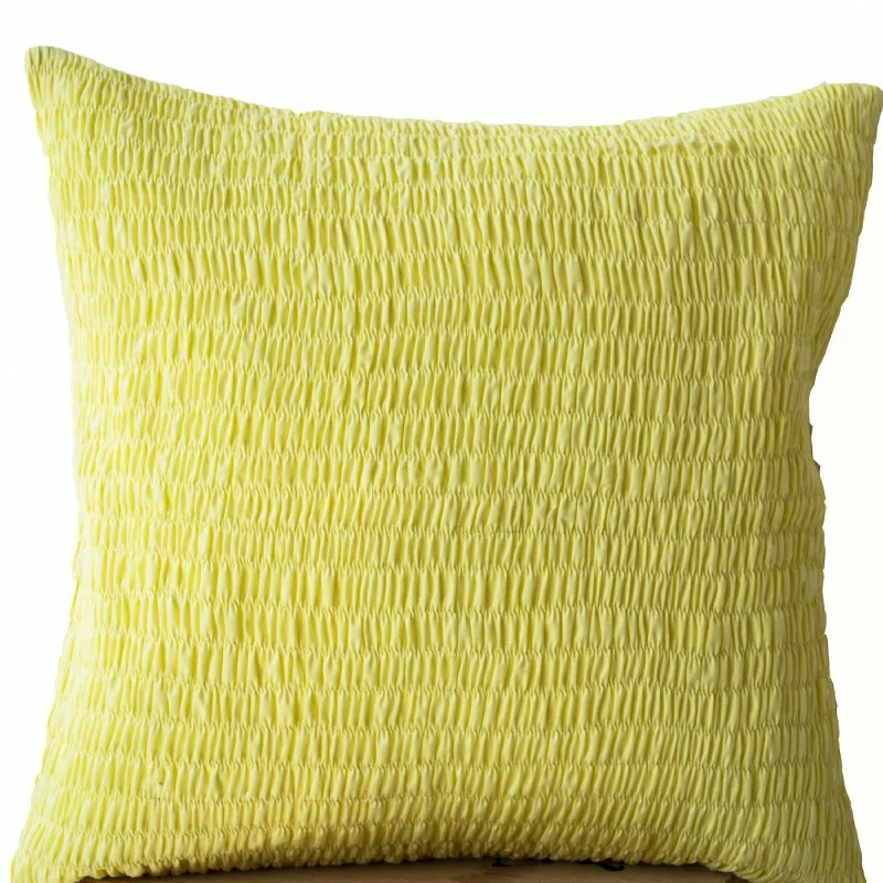 Yellow Cotton Voile Pillow Case