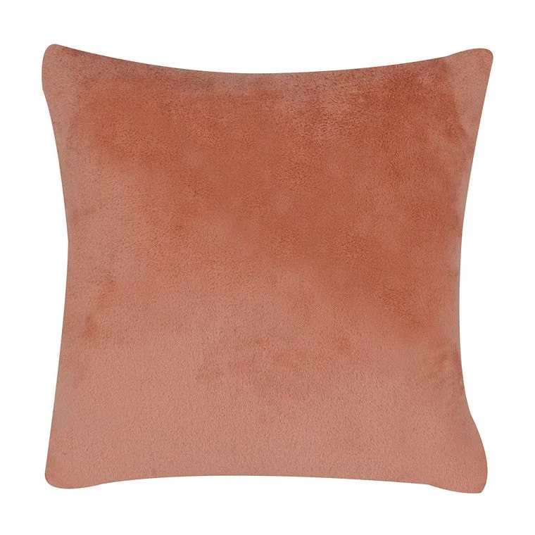 H&G Coral Fleece Cushion, Cork, 60x60cm