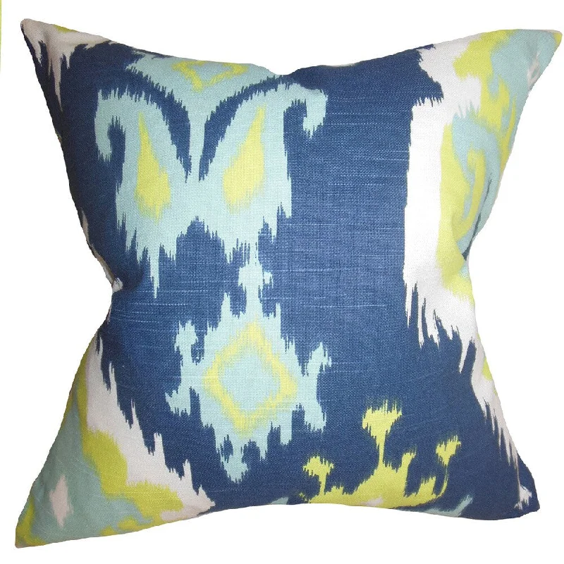 Djuna Ikat Euro Sham Blue Green