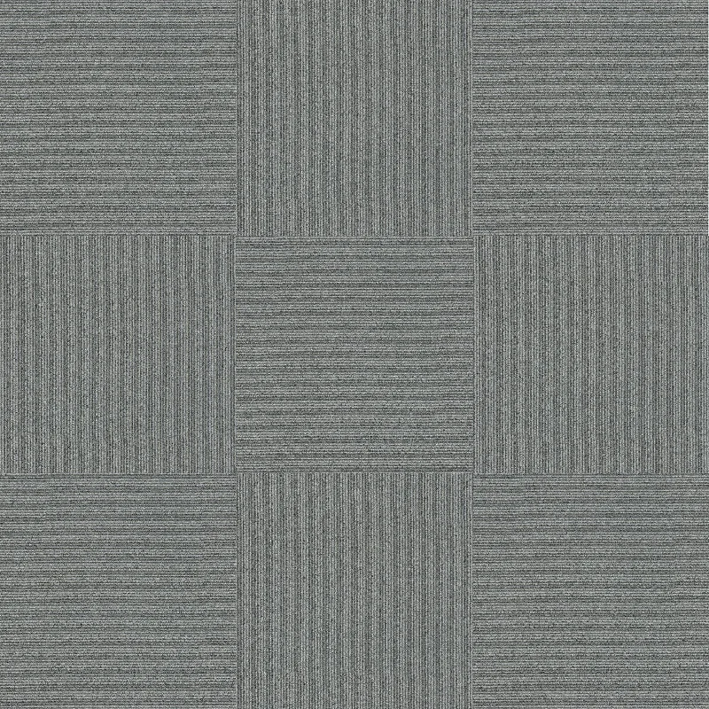 Next Floor Carpet Tile Pinstripe 877021 Silver Coin 19.7" x 19.7" (54 SF/Box)