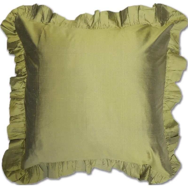 Moss Green Silk Euro Sham