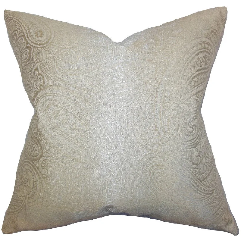 Cashel Paisley Euro Sham Neutral