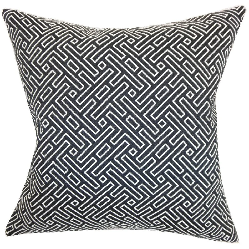 Ocussi Geometric Euro Sham Navy