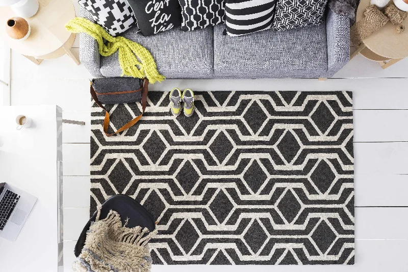 Dyersburg Black&White Geometric Accent Pillow - Clearance