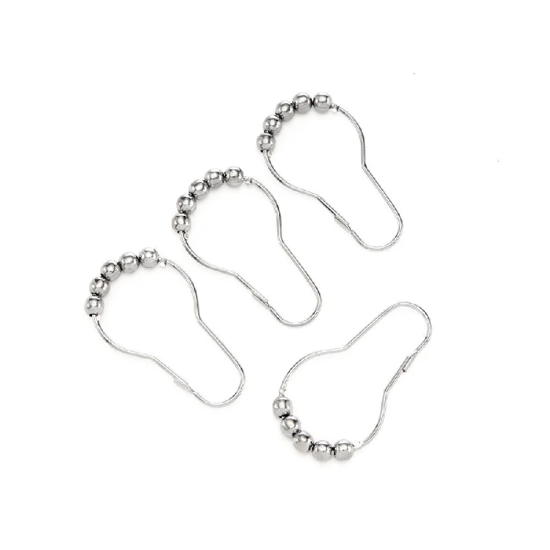 Martex Shower Curtain Roller Rings - Silver