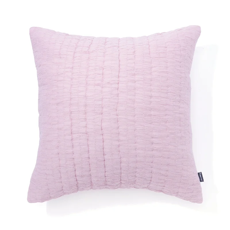 Solid Gather Cushion Cover 450 x 450  Purple