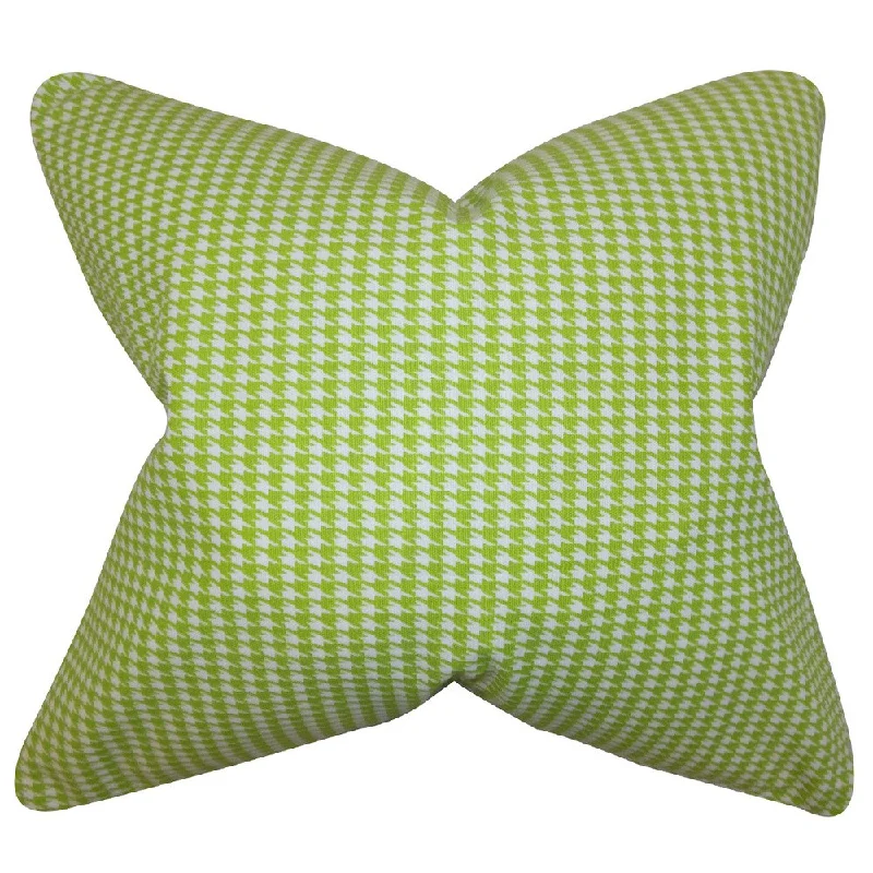 Lviv Houndstooth Euro Sham Green