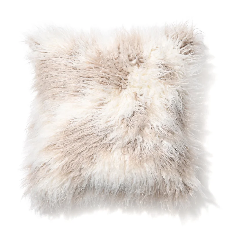 FUR-K CUSHION COVER 450 X 450 WHITE X BEIGE