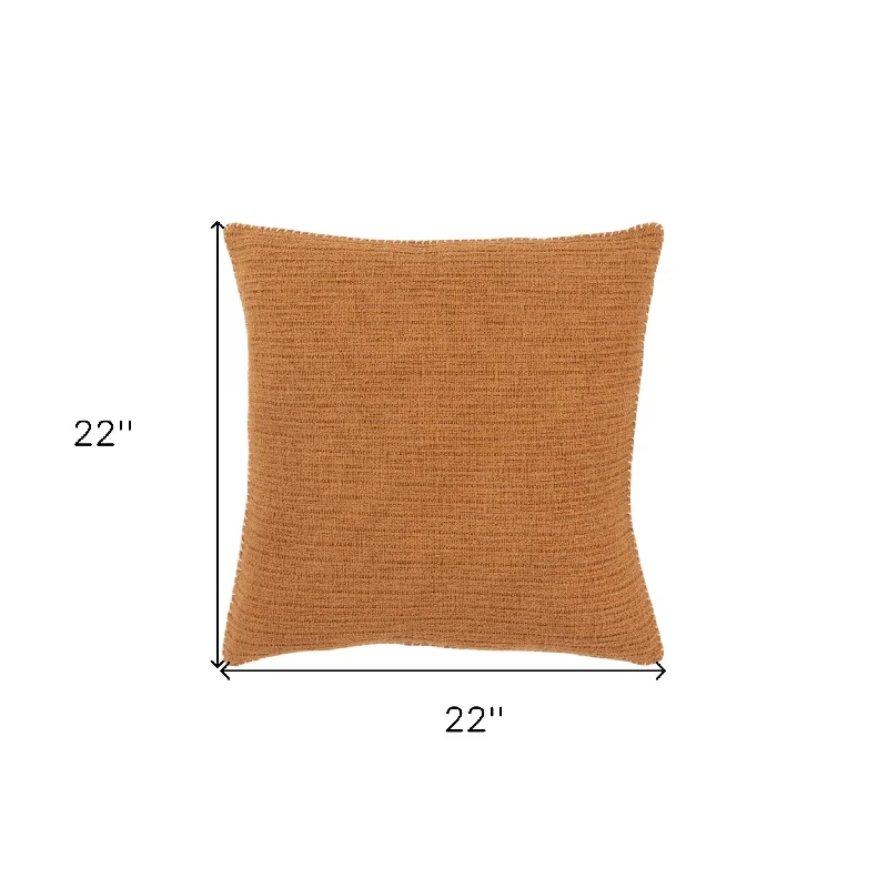 22" Pumpkin Cotton Pillow