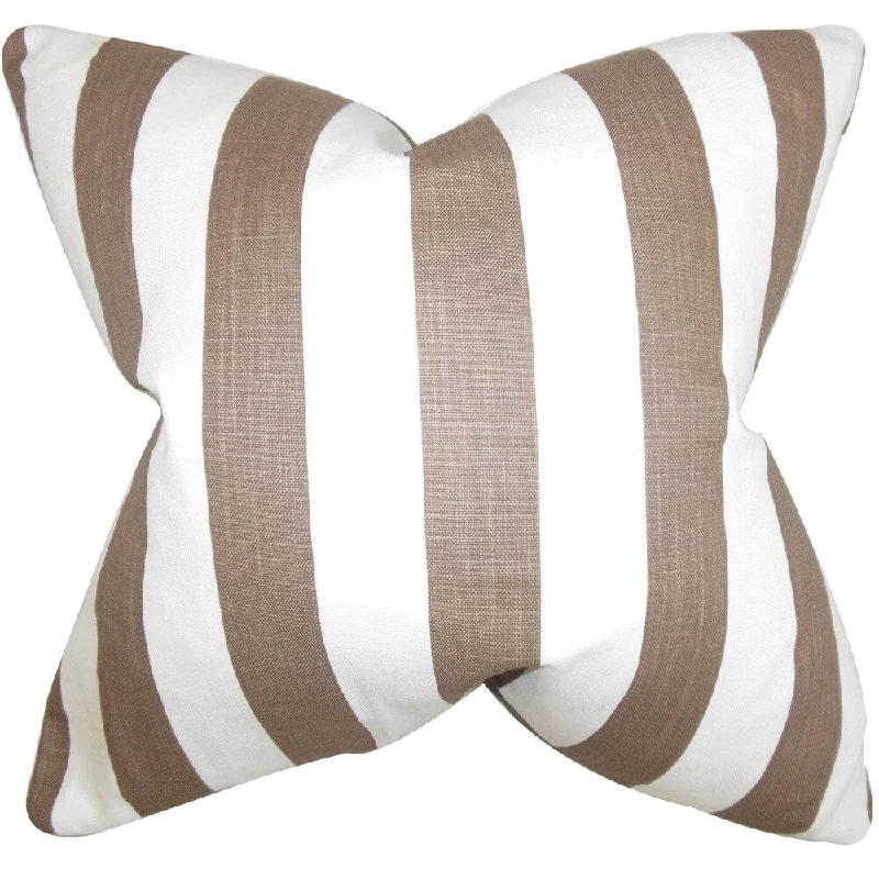 Ilaam Stripes Euro Sham Brown