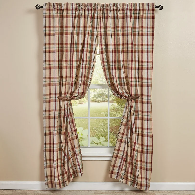 Gamekeeper Plaid Lined Panel Pair Curtain 84" Park Designs