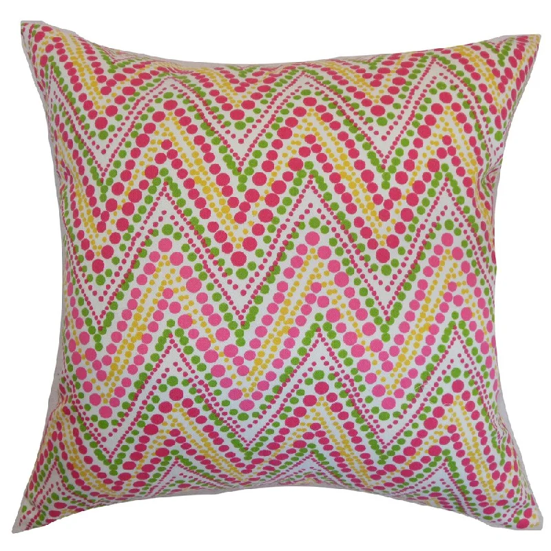 Maesot Zigzag Euro Sham Pink Green