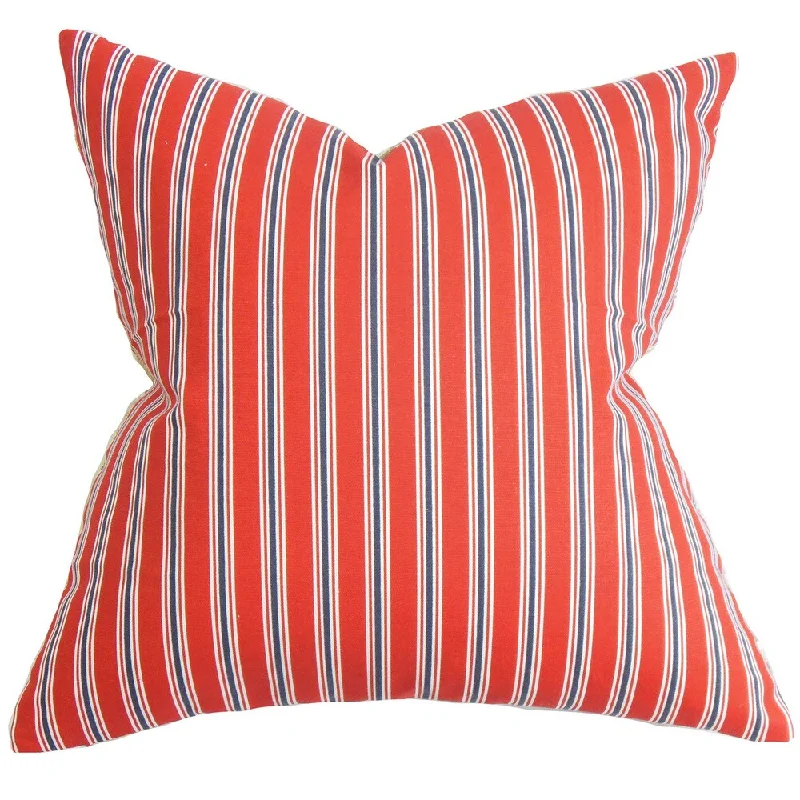 Nouvel Stripe Euro Sham Red