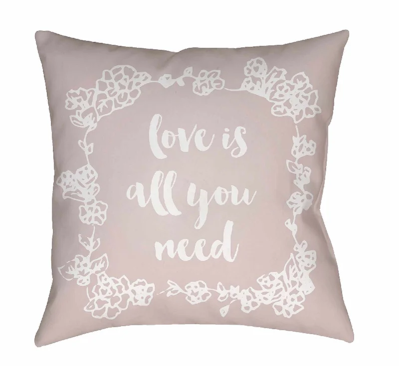 Love is All You Need Pink Throw Pillow