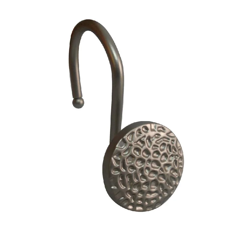 Hammered Surface Shower Curtain Hooks