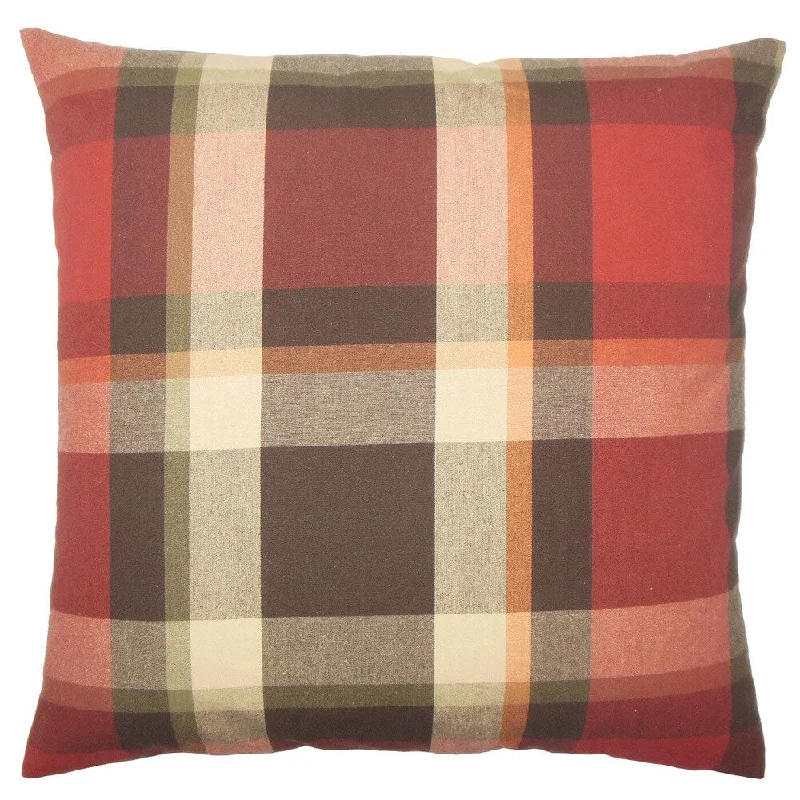 Ofer Plaid Euro Sham Mulberry